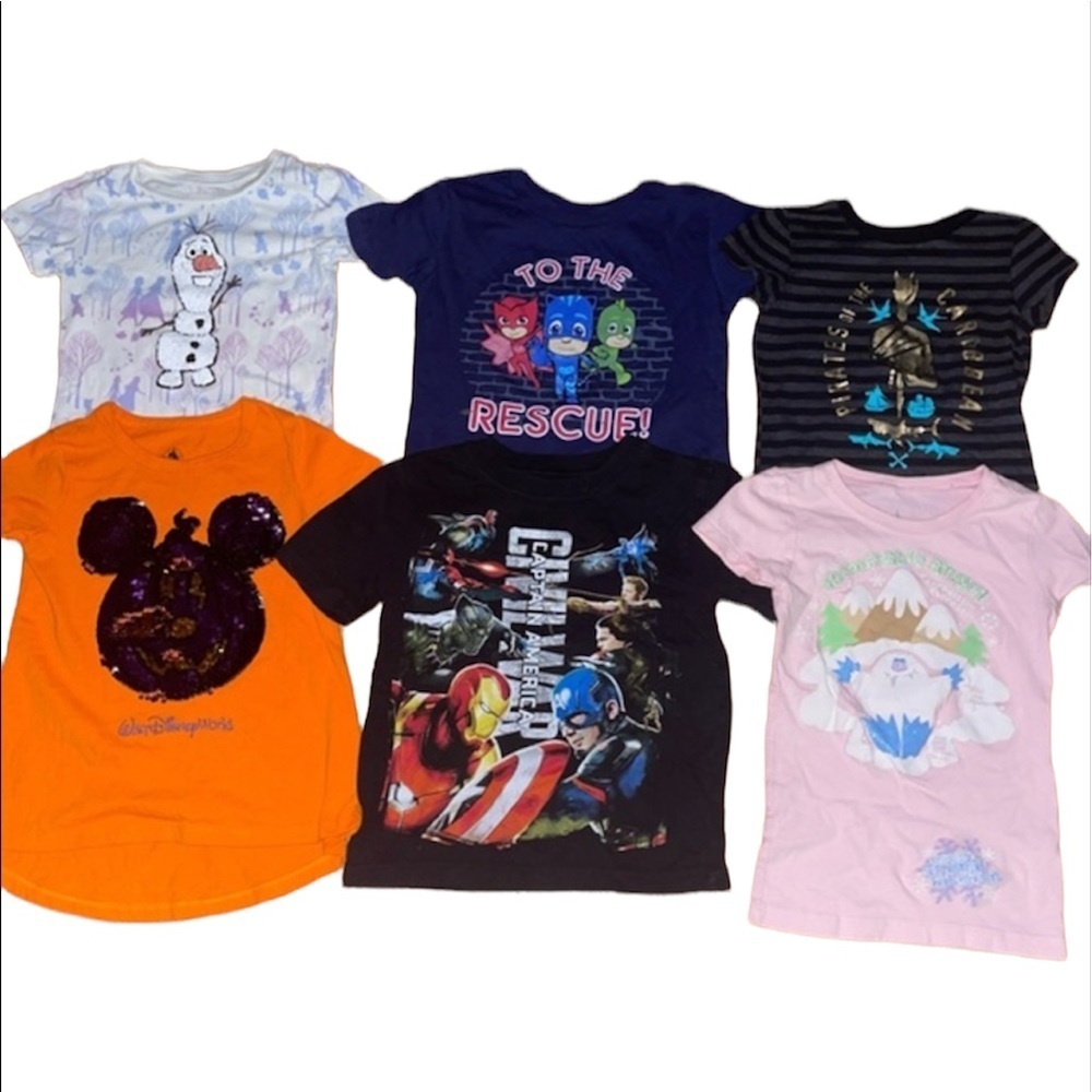 Short sleeves girls bundle of tees